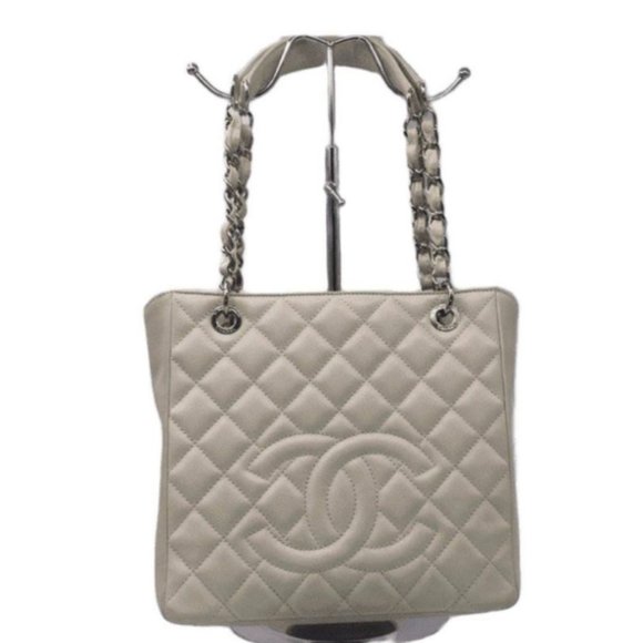 CHANEL Handbags - Authentic Chanel Caviar Petite Shopping Tote Ivory